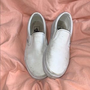 White Slip on Vans